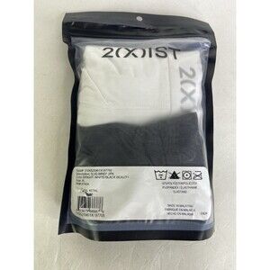 2xist Sexy Sliq Ultra Low Rise Brief 2 Pack Underwear White Black Mens Size XL